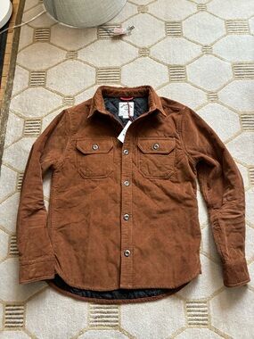NWT Iron and Resin Keystone Corduroy Shirt Jacket in Rust